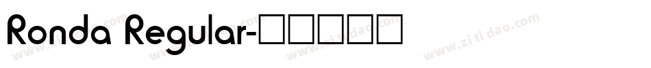 Ronda Regular字体转换